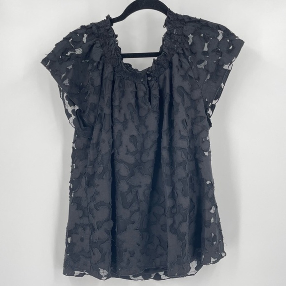 CATO Size 18/20 Black Lace Pull Over Blouse